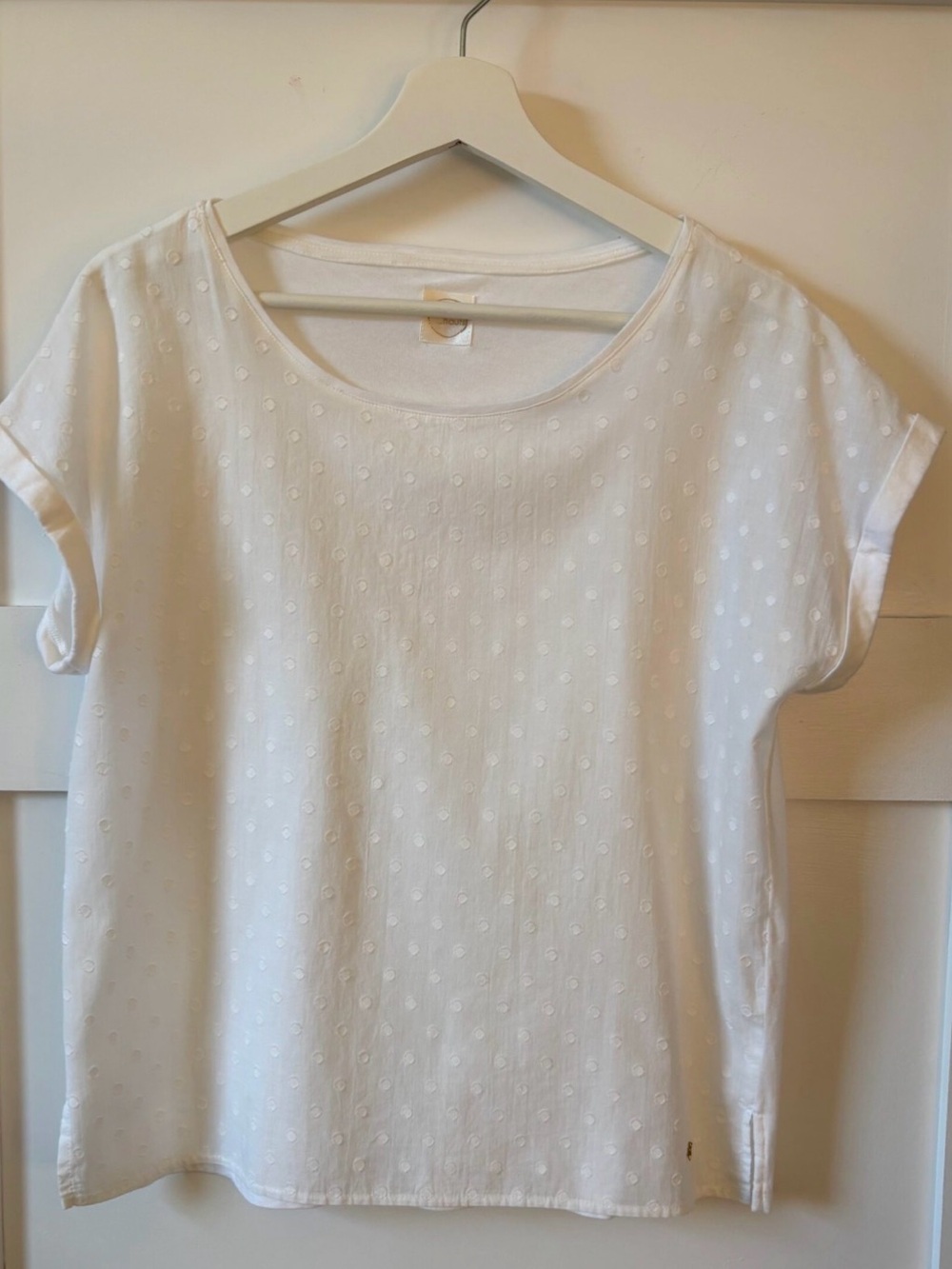 Des petits hauts 🇫🇷 Casual Short Sleeve Dot-Texture Tee